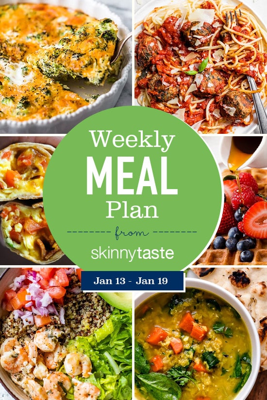 Skinnytaste Meal Plan (January 13-January 19)