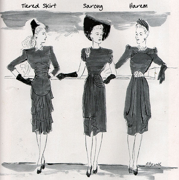 Six Popular Skirt Types worn by 1940’s Women