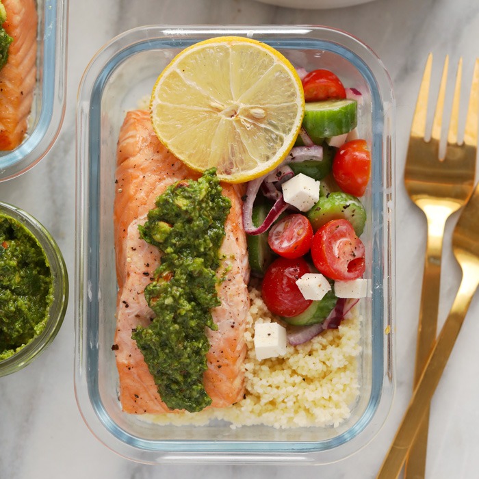 Mediterranean Salmon Meal Prep (g/f + keto)