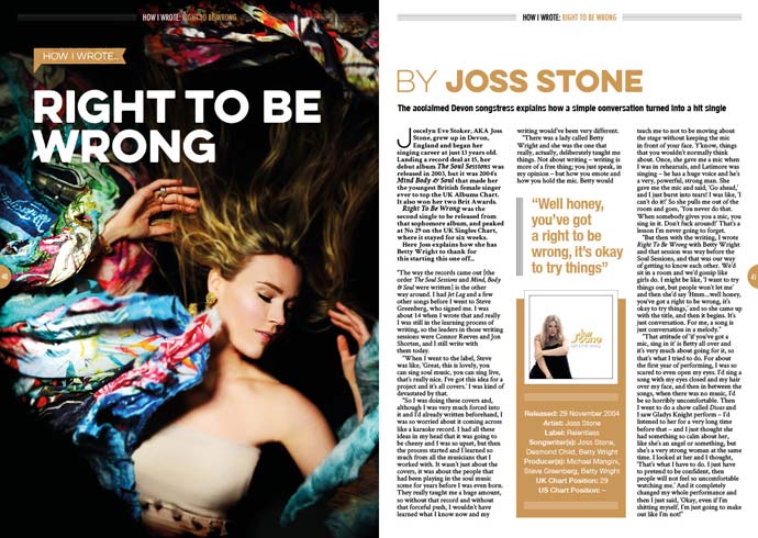 How I wrote ‘Proper To Be Flawed’ by Joss Stone – Songwriting