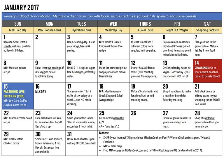 Healthy Habits Challenge Calendar –