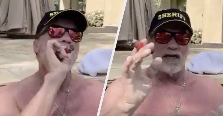 Arnold Schwarzenegger Urged Everyone To Practice Social Distancing, While Smoking A Cigar Inside Of His Hot Tub