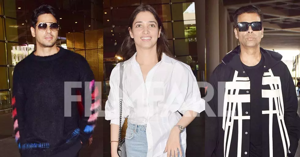 Karan Johar, Sidharth Malhotra and Tamannaah Bhatia nail their airport looks