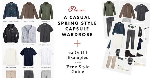 A Casual Spring Style Capsule Wardrobe + 12 Outfit Examples AND Free Style Guide