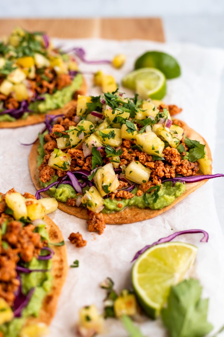 Chipotle Chicken Tostadas with Pineapple Salsa