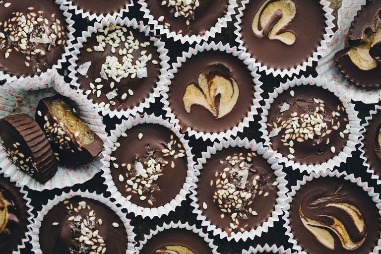 Dark Chocolate & Sweet Tahini Cups — Green Kitchen Stories