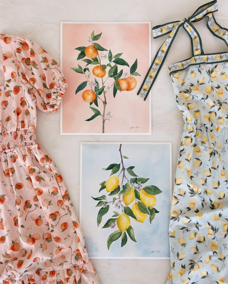 Limited Edition Clementine & Lemon Watercolor Prints