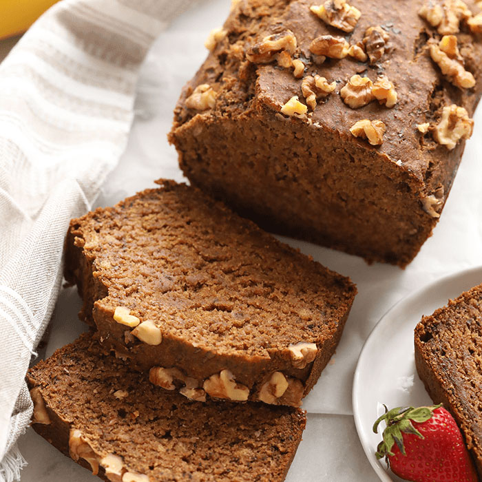 Fluffy Vegan Banana Bread (NO refined sugar!)