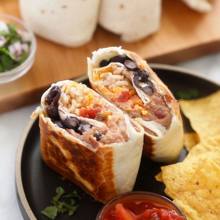 Freezer-Friendly Bean Burritos (vegetarian) – Fit Foodie Finds