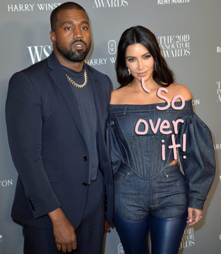 Kim Kardashian & Kanye West Have Reportedly Been ‘At Each Other’s Throats’ & ‘Staying At Opposite Ends Of The Home’ During Quarantine