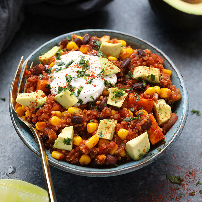 Slow Cooker Mexican Quinoa (vegan + 16g protein!)