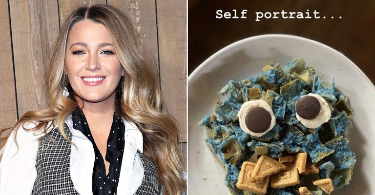 Blake Lively Makes Waffles That Look Exactly Like the Cookie Monster