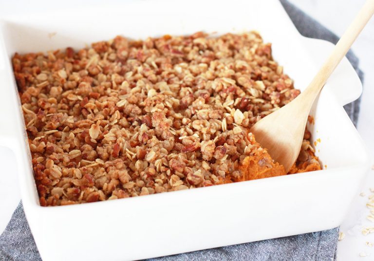 Sweet Potato Casserole with Oat Crumble