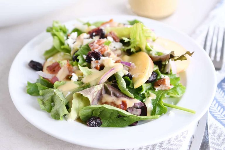 Amazing Spinach Salad with Apples, Bacon and Feta Cheese