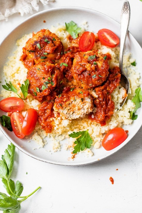 Harissa Chicken Meatballs – Skinnytaste