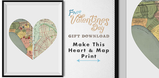 Make This Heart Shaped Map Print!