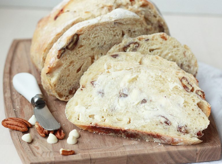 White Chocolate Pecan Sourdough Bread