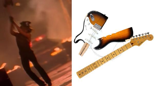 The Fender Stratocaster Prince smashed in his My Name Is Prince music video is going up for auction