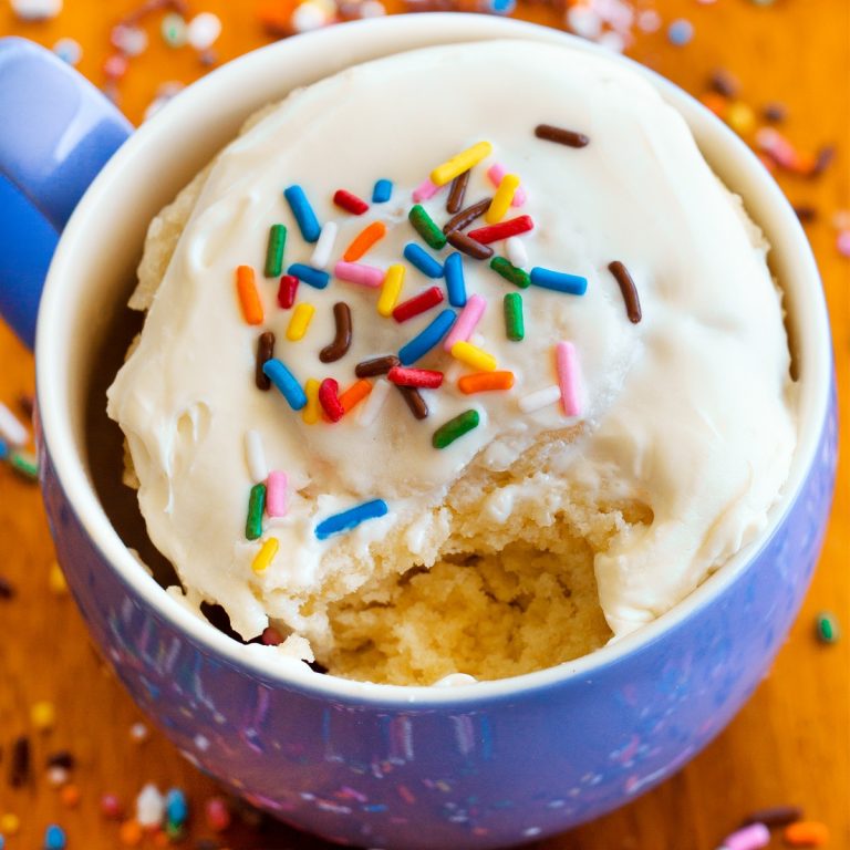 Vanilla Mug Cake – The BEST Recipe (Microwave or Oven!)