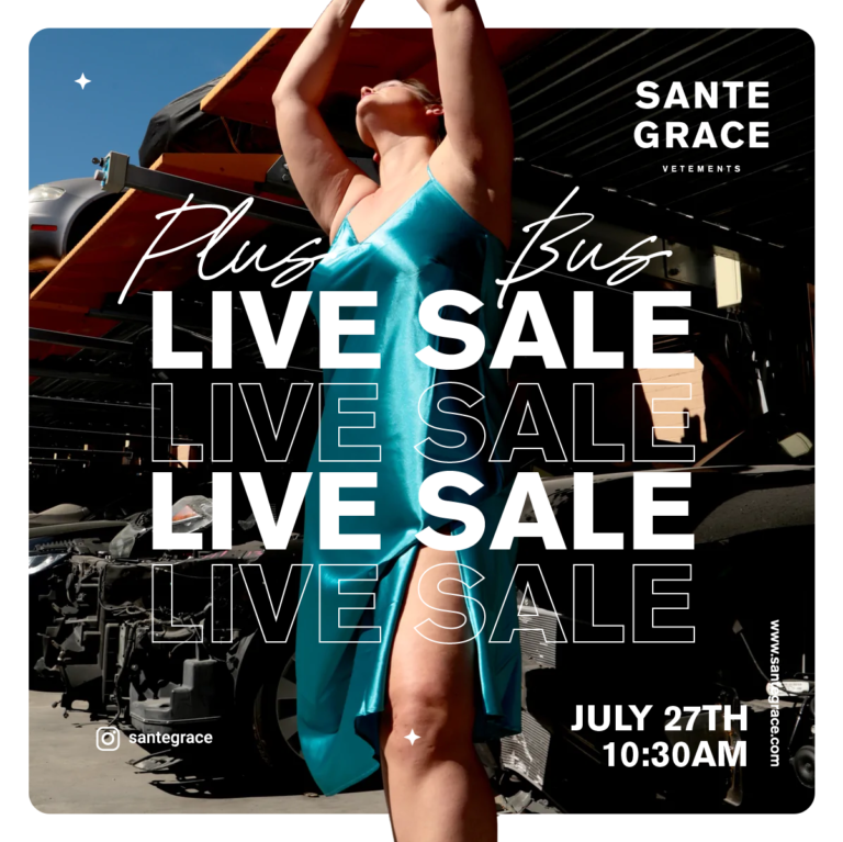 You’re Invited! The Plus Bus and Sante Grace LIVE Sale 7/27!