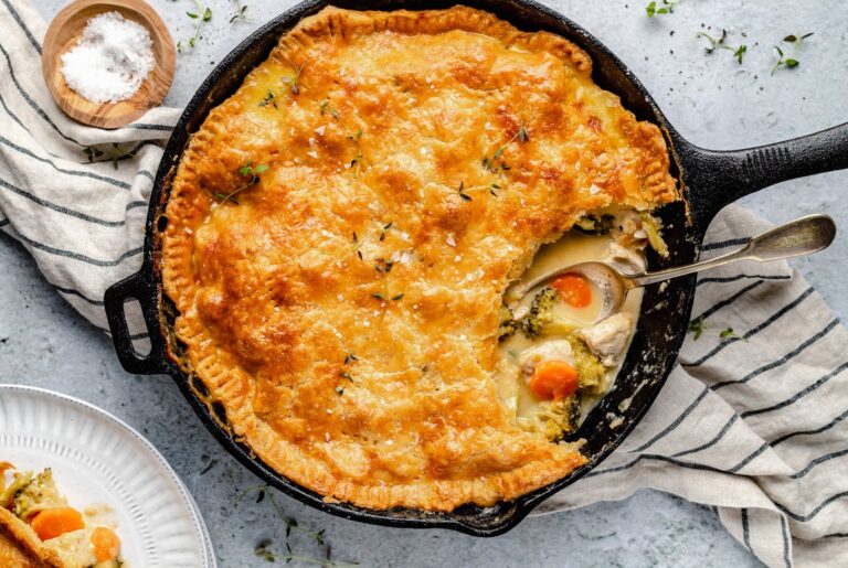 Blow Ya Mind Cheddar Broccoli Chicken Pot Pie