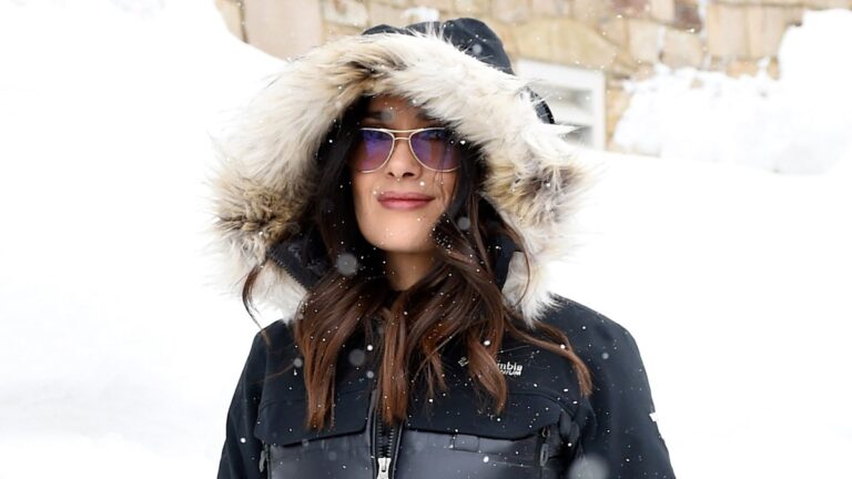 Salma Hayek is the ultimate ski princess in snowy Aspen snaps with her husband