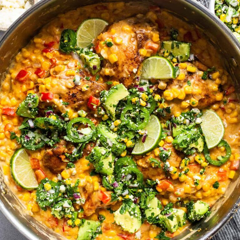 Stovetop Creamy Street Corn Chicken