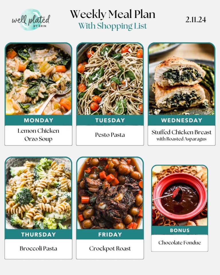 Weekly Meal Plan 2.11.24 – WellPlated.com