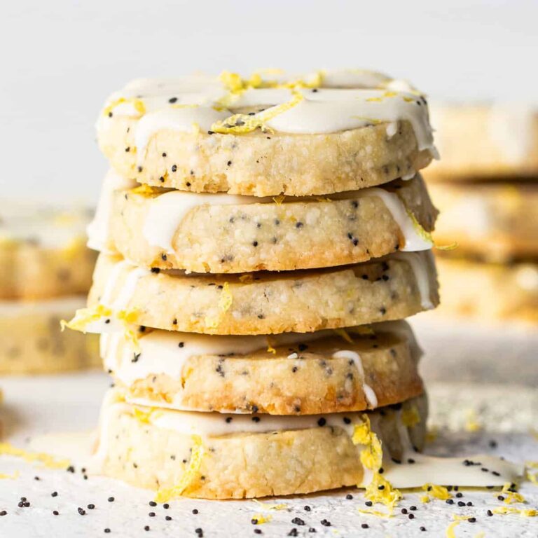 Lemon Poppy Seed Shortbread Cookies