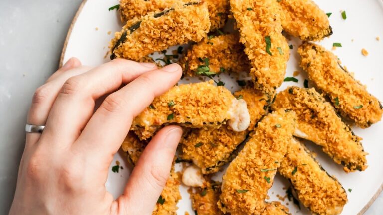 Tortilla Chip-Crusted Baked Jalapeño Poppers