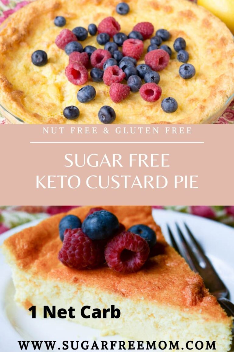 Sugar Free Low Carb Keto Lemon Custard Pie Recipe