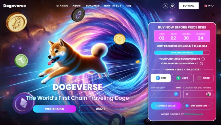 New Meme Coin ‘Dogeverse’ Launches Crypto Presale, Raises $1.5 Million In 72 Hours